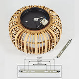 Modern Boho Bamboo Ceiling Light for Living Room Bedroom