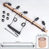 Scandinavian Rustic Wood and Geometric Wire Cage Ceiling Light for Kitchen Dining Room