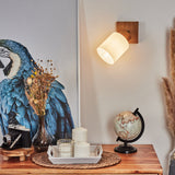 Skandinavischer Stil Tercier Wandleuchte in oxidiertem Silber und Ecru für Wohnzimmer und Schlafzimmer 