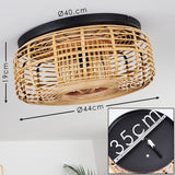 Natural Bohemian Rattan Ceiling Light for Bedroom Living Room
