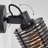 Industrielle Wandleuchte aus Metall mit verstellbarem Kopf für Wohnzimmer und Schlafzimmer 