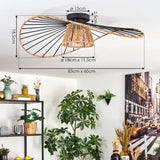 Art Deco Bohemian Bamboo Ceiling Light for Living Room Bedroom