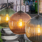 Bohemian Colorful Textured Glass Ceiling Light for Dining Room Living Room