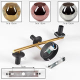 Moderne metallische Globus-Wandleuchten mit goldenen und schwarzen Akzenten für Wohnzimmer und Schlafzimmer 