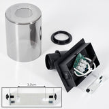 Industrieller schwarzer Wandleuchter mit Rauchglas-Schirm für Wohnzimmer und Schlafzimmer 