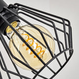 Industrielle schwarze Wandleuchte mit Metallkäfig und verstellbarem Arm für Wohnzimmer und Schlafzimmer 