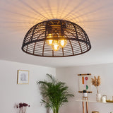 Industrial Bohemian Bamboo Ceiling Light for Living Room Bedroom