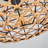 Bohemian Woven Bamboo Ceiling Light for Living Room Bedroom