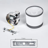 Moderne Wandleuchten mit Stoffschirm und Chromakzenten für Wohnzimmer und Schlafzimmer 