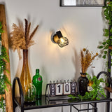 Industrielle geometrische Käfig-Wandleuchten mit verstellbarem Kopf für Wohnzimmer und Schlafzimmer 