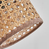 Boho Rattan Geflochtene Wandleuchte mit Verstellbarem Kopf für Wohnzimmer und Schlafzimmer 