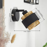 Boho-Bambus-Wandleuchten mit verstellbarem Kopf für das Wohnzimmer 