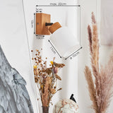 Skandinavischer Stil Tercier Wandleuchte in oxidiertem Silber und Ecru für Wohnzimmer und Schlafzimmer 