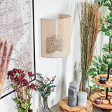 Boho Wandleuchte aus gewebtem Leinen-Mesh für Wohnzimmer und Schlafzimmer 