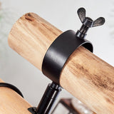 Industrial Vintage Double Wood Beam & Edison Glass Ceiling Light for Dining Room Living Room