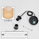 Boho Rattan Geflochtene Zylinder-Pendelleuchte für Esszimmer und Wohnbereich 