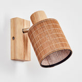 Skandinavische Bambus-Wandleuchte mit verstellbarem Kopf für Wohnzimmer und Schlafzimmer 