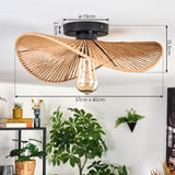 Art Deco Rustic Bamboo Ceiling Light for Living Room Bedroom