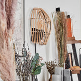 Boho-Bambus-Wandleuchte mit abnehmbarem Kabel für Wohnzimmer und Schlafzimmer 