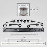 Modern Linear Gradient Glass Ceiling Light for Dining Room Living Room