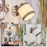 Moderne Wandleuchten mit Stoffschirm und Chromakzenten für Wohnzimmer und Schlafzimmer 