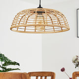 Natural Rustic Bamboo Pendant Light for Kitchen Dining Room