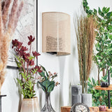 Boho Wandleuchte aus gewebtem Leinen-Mesh für Wohnzimmer und Schlafzimmer 