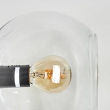 Moderne Glas-Kugel-Wandleuchten mit schwarzem Metallrahmen für Wohnzimmer und Schlafzimmer 