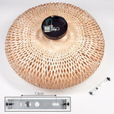 Modern Bohemian Bamboo Ceiling Light with Two Lights for Living Room Bedroom