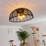 Industrial Bohemian Bamboo Ceiling Light for Living Room Bedroom