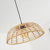 Natural Rustic Bamboo Pendant Light for Kitchen Dining Room