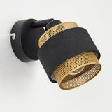 Boho-Bambus-Wandleuchten mit verstellbarem Kopf für das Wohnzimmer 