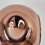 Industrielle 3-flammige Wandleuchte mit Kupfer-Glasglobus und goldenen & schwarzen Akzenten für Wohnzimmer und Schlafzimmer 