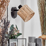 Boho-gewebte Wandleuchten aus Rattan mit verstellbarem Kopf für Wohnzimmer und Schlafzimmer 