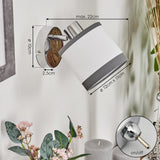 Moderne Wandleuchten mit Stoffschirm und Chromakzenten für Wohnzimmer und Schlafzimmer 
