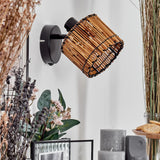 Boho-Bambus-Wandleuchten mit verstellbarem Kopf für Wohnzimmer und Schlafzimmer 