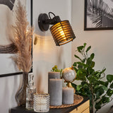 Industrielle Wandleuchte aus Metall mit verstellbarem Kopf für Wohnzimmer und Schlafzimmer 