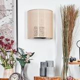 Boho Wandleuchte aus gewebtem Leinen-Mesh für Wohnzimmer und Schlafzimmer 
