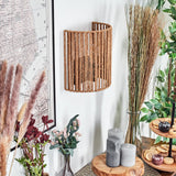 Boho Geflochtene Seil-Zylinder-Wandleuchte für Wohnzimmer und Schlafzimmer 