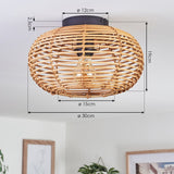 Bohemian Style Bamboo Ceiling Light for Bedroom Living Room
