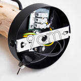 Industrielle Rustikale GONDO Wandleuchte mit hellem Holz und Metallkäfig für Wohnzimmer und Schlafzimmer 