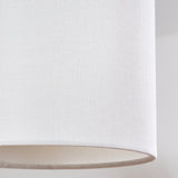 Scandinavian Minimalist Wood and Linen Drum Shade Ceiling Light for Kitchen Dining Room