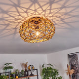 Bohemian Woven Bamboo Ceiling Light for Living Room Bedroom