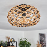 Bohemian Woven Bamboo Ceiling Light for Living Room Bedroom