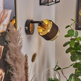 Boho-Bambus-Wandleuchten mit verstellbarem Kopf für das Wohnzimmer 