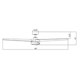 60" Parvez Modern DC Motor Downrod Mount Reversible Ceiling Fan with Lighting and Remote Control