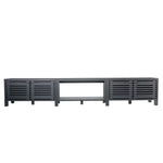 115''/292cm Living Room TV Stand with 36''/91cm Recessed Electric Fireplace