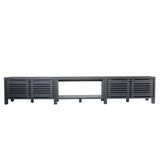 115''/292cm Living Room TV Stand with 36''/91cm Recessed Electric Fireplace