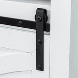 Meuble TV blanc style ferme Brimley 173 cm/68" avec insert de cheminée électrique de 23" 