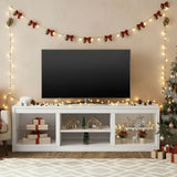 168cm LED-TV-Ständer, passend für Fernseher bis zu 75" mit LED-Regalbeleuchtung 